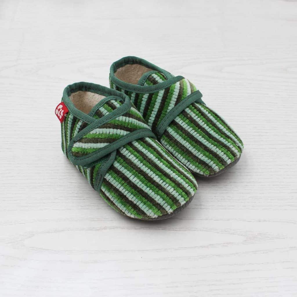 pololo-velcro-slippers-recy-tex-green-front