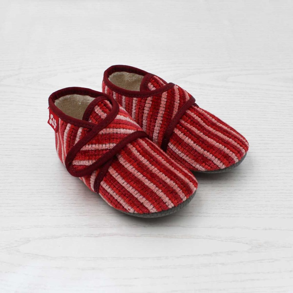 pololo-velcro-slippers-recy-tex-red-front