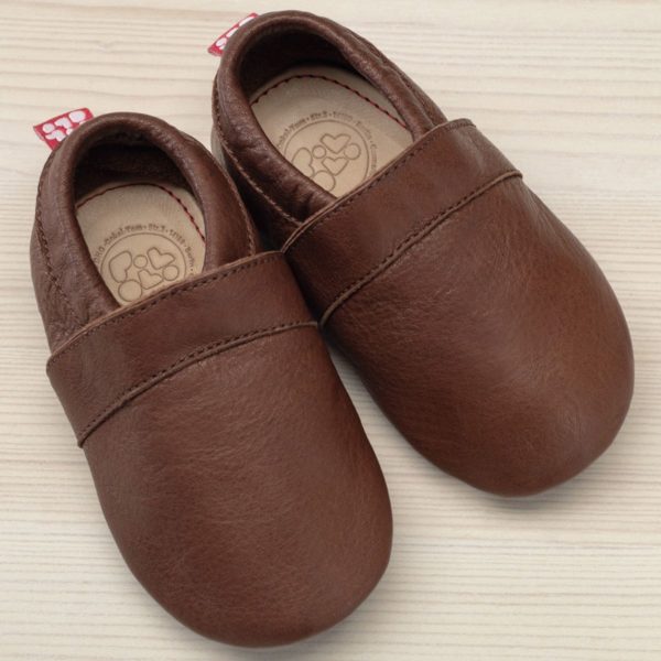 pololo-leather-house-crawling shoes-toddlers-brown-frontal