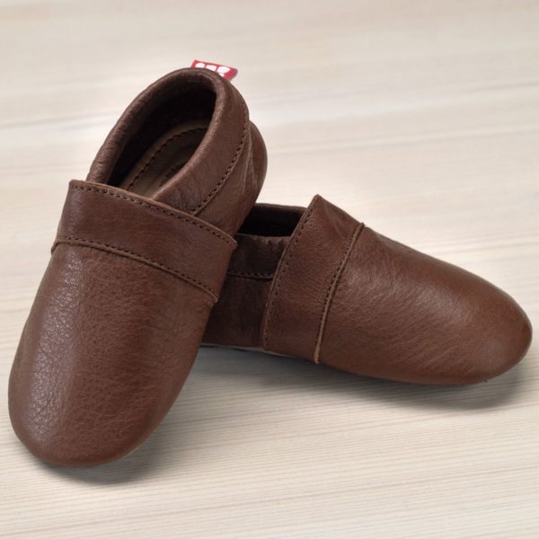 pololo-leather-house-crawling shoes-toddlers-brown-side