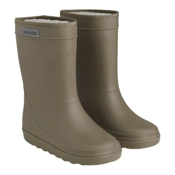 enfant-thermo-rubber boots-lined-green-frontal