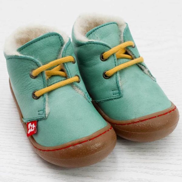 pololo-leather-children's-lace-up shoes-juan-lined-green-frontal-1200-1200