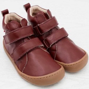pololo-barfuss-doppelkletter-kinderschuh-vegan-eco-rot-frontal