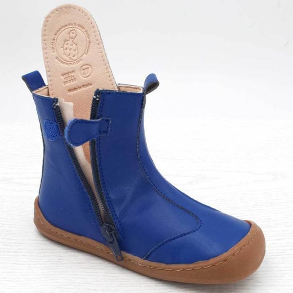 pololo-barefoot-children's shoe-vegan-chelsea-blue-insole