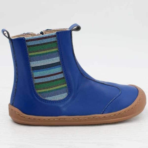 pololo-barefoot-children's shoe-vegan-chelsea-blue-side