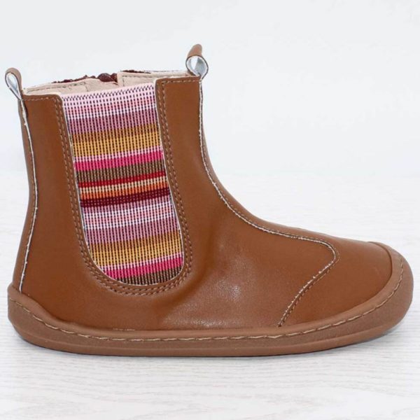 pololo-barefoot-children's shoe-vegan-chelsea-brown-side