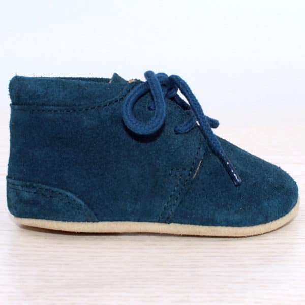 pololo-children's-lace-up shoes-porto-blue-side
