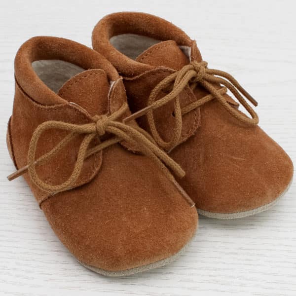 pololo-children's lace-up shoe-porto-brown-lined-front
