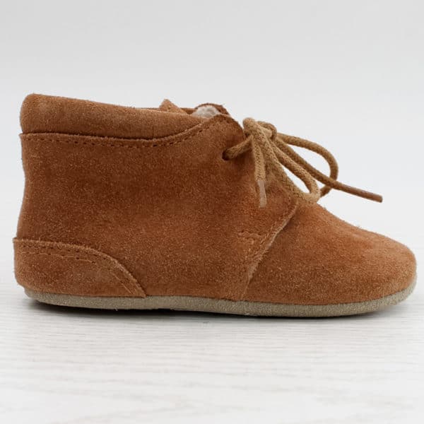 pololo-children's-lace-up shoe-porto-brown-lined-on the side