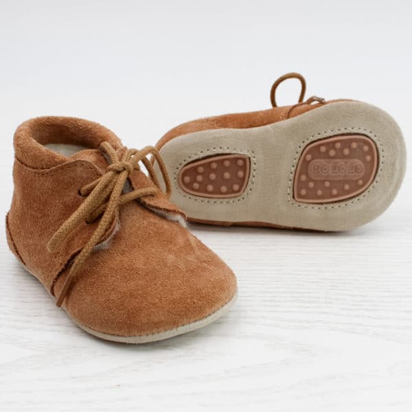 pololo-children's-lace-up shoe-porto-brown-lined-side-sole