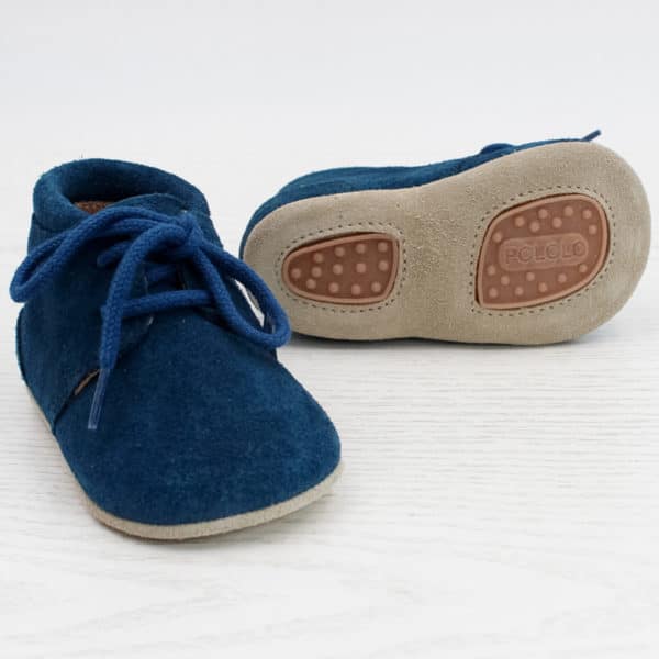 pololo-children's-lace-up shoe-porto-blue-side-sole